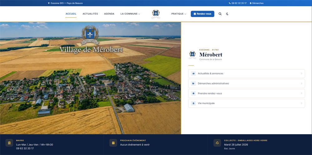 Site officiel de la mairie de Mérobert (Essonne)